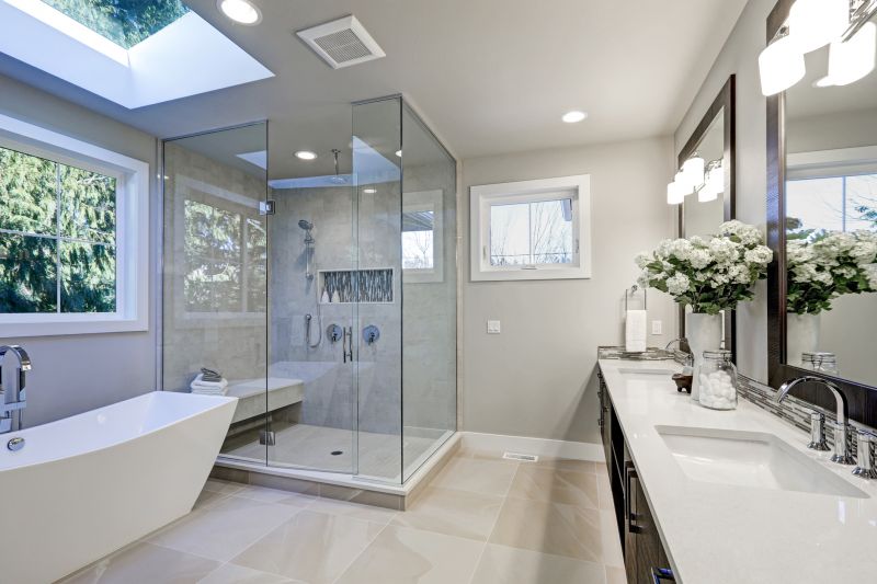 Brightly Lit Modern Bathroom